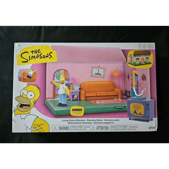 JAKKS Pacific Other - The Simpsons Living Room Diorama includes Homer 2.5" Figurine Jakks Pacific 2024